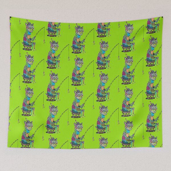 Item preview, Psychedelic Cat Fishing  designed and sold by Too Kool Designing .