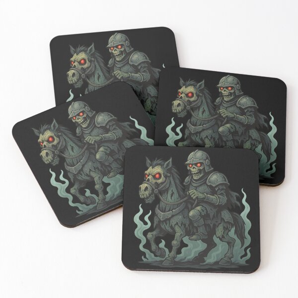 Item preview, Zombie Knight on Undead Horse with Glowing Eyes designed and sold by Everyday Motif.