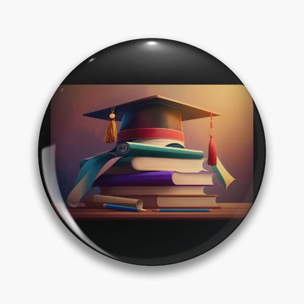 Item preview, Graduation illustration background with graduation hat and books. AI Generative content designed and sold by dvoevnore.