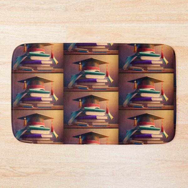 Item preview, Graduation illustration background with graduation hat and books. AI Generative content designed and sold by dvoevnore.