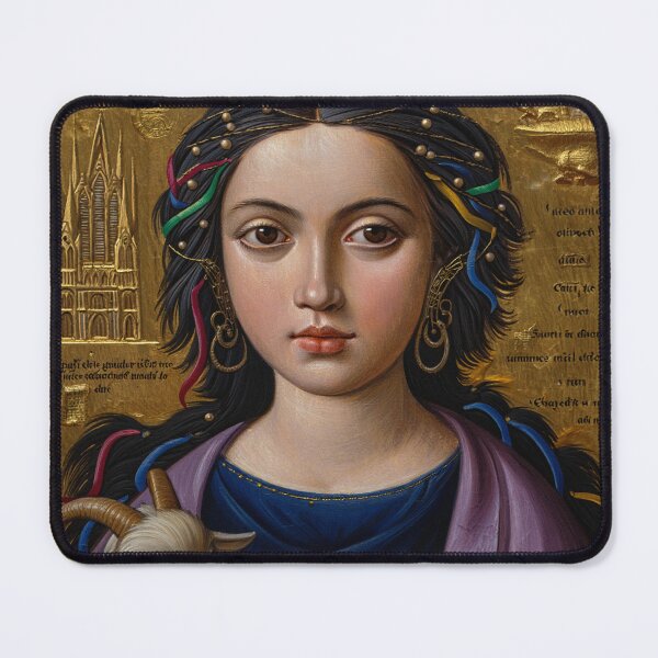 Item preview, Vintage Medieval style art of Esmeralda from the Hunchback of Notre Dame by Victor Hugo designed and sold by Vintage Designs +.