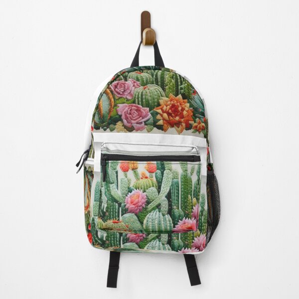 Item preview, Embroidery picture succulent cactus garden colorful needlework white framed designed and sold by G-M-Designs.