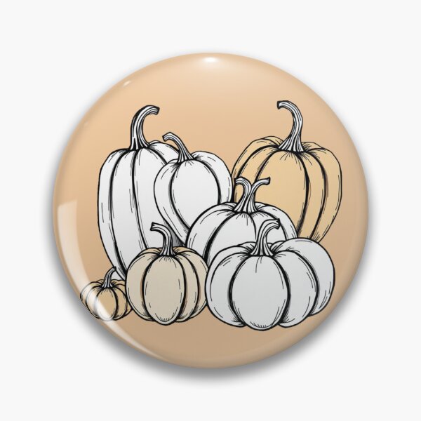 Item preview, Soft Line Pumpkin Illustration Pattern designed and sold by UnhingedBird.