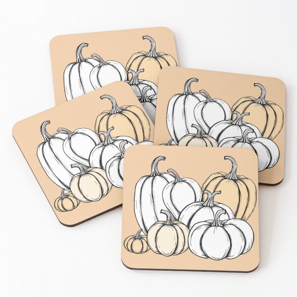 Item preview, Soft Line Pumpkin Illustration Pattern designed and sold by UnhingedBird.