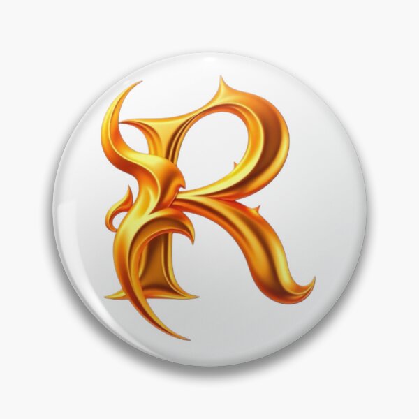 Item preview, Golden Flame Letter R – Luxury 3D Alphabet Design designed and sold by 1TruthMatrix.