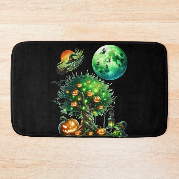Item preview,  Green halloween and glowing pumpkins and green moon designed and sold by DżodżoJoy.