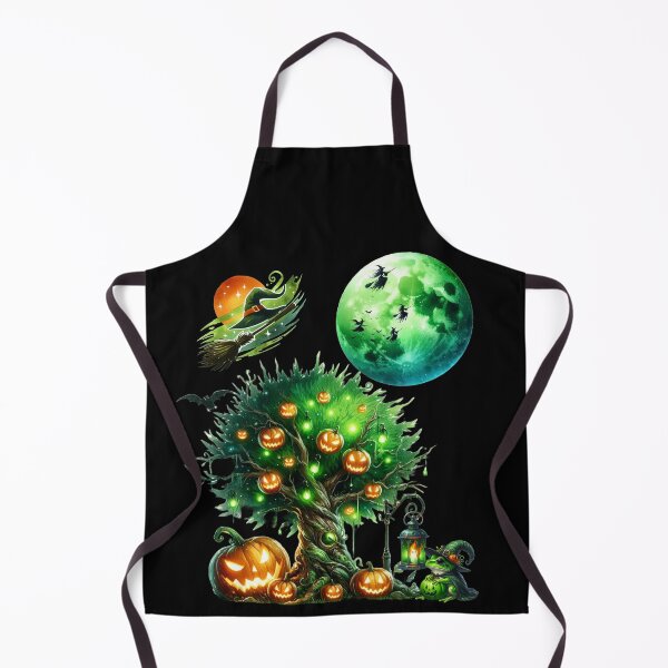 Item preview, Green halloween and glowing pumpkins and green moon designed and sold by DżodżoJoy.