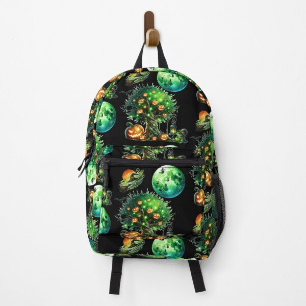 Item preview, Green halloween and glowing pumpkins and green moon designed and sold by DżodżoJoy.