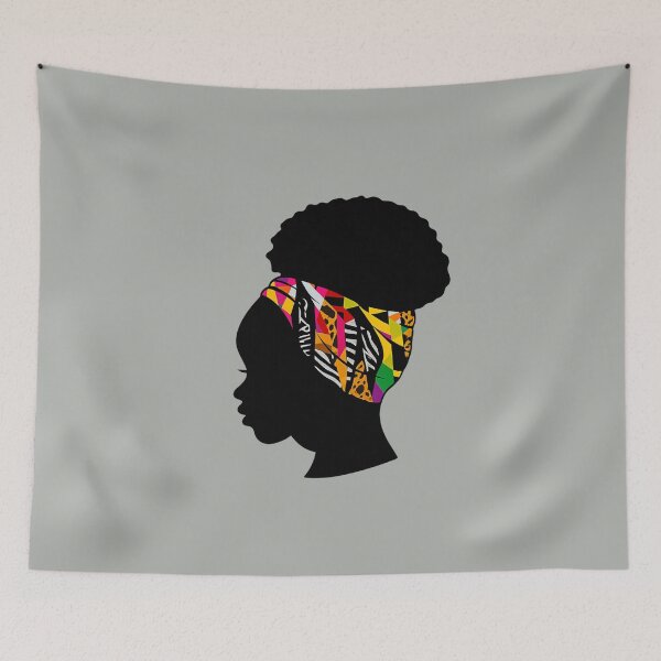 Item preview, Afro Woman Tribal Pattern Silhouette – Afrocentric Art Design designed and sold by Right-UR.