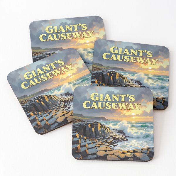 Item preview, Giants Causeway: Vintage-Style Painterly Travel Poster designed and sold by LSVart.