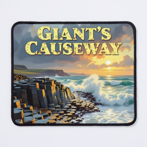 Item preview, Giants Causeway: Vintage-Style Painterly Travel Poster designed and sold by LSVart.
