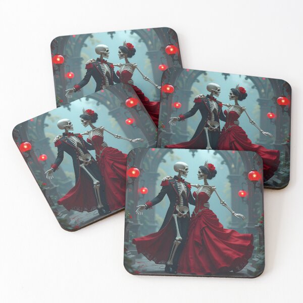 Item preview, Skeleton Couple dancing designed and sold by GothicRubette.