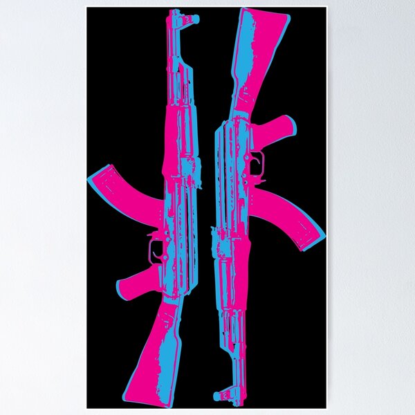 Neon AK-47 Poster