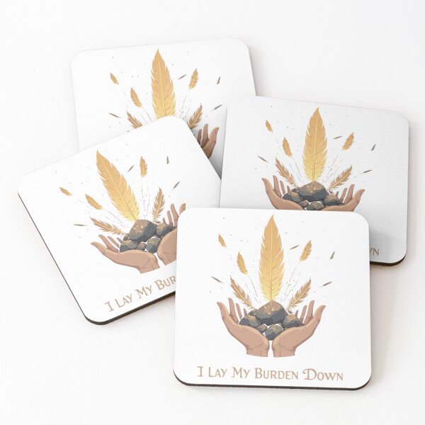 Item preview, “I Lay My Burdens Down” | Christian Dove Faith Quote Design designed and sold by GJ Kul.