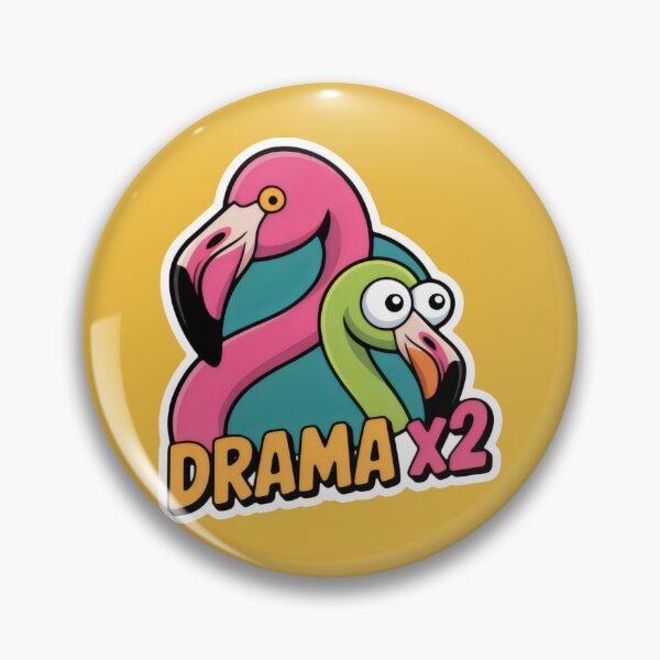 Item preview, Pink Flamingo with Calm Expression and Green Flamingo with Wide Eyes – Fun Sticker designed and sold by SplashTastic.