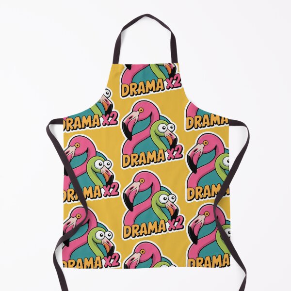 Item preview, Pink Flamingo with Calm Expression and Green Flamingo with Wide Eyes – Fun Sticker designed and sold by SplashTastic.