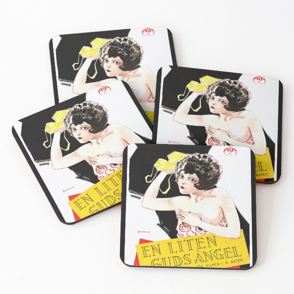 Item preview, Vintage Movie Poster | Clara Bow Art Deco Style | En Liten Guds Ängel | Silent Film Era | 1920s Flapper Fashion & Glamour designed and sold by artofuniverse.