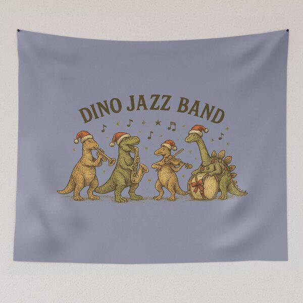 Item preview, Dino Jazz Band Vintage Christmas Dinosaur Music Design designed and sold by Meandmyshop.