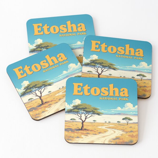 Item preview, Etosha National Park: Vintage-Style Painterly Travel Poster designed and sold by LSVart.