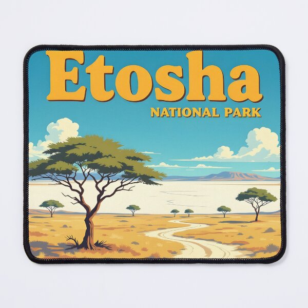 Item preview, Etosha National Park: Vintage-Style Painterly Travel Poster designed and sold by LSVart.