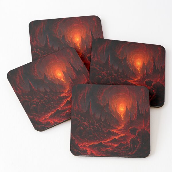 Item preview, Fiery Hellscape: A Mystical Underground World designed and sold by PandaTShirtShop.