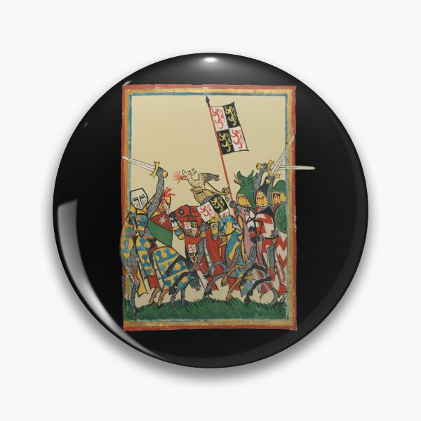 Item preview, Knights Charging Into Battle, 14th Century Codex Manesse designed and sold by Cat Lady Designs.
