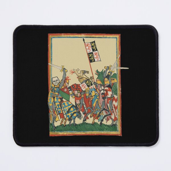 Item preview, Knights Charging Into Battle, 14th Century Codex Manesse designed and sold by Cat Lady Designs.