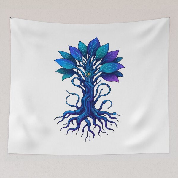 Item preview, Cyber Tree of Life – Futuristic Nature Tech Fusion designed and sold by BloomOfDesign.