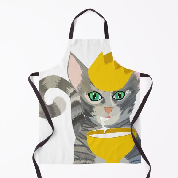 Item preview, King of Cups Cat, Gray Tabby Cat King with a Goblet of Milk Funny Image designed and sold by Kristi Brooks.