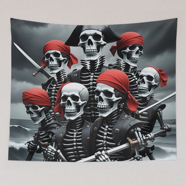 Item preview, Skeleton Pirate Crew Sticker designed and sold by artmanikin.
