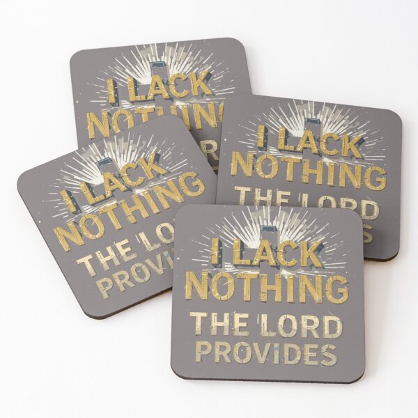 Item preview, “I Lack Nothing, The Lord Provides” | Christian Faith Bible Verse Design designed and sold by GJ Kul.