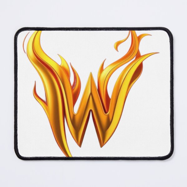 Item preview, Golden Flame Letter W – Luxury 3D Alphabet Design designed and sold by 1TruthMatrix.