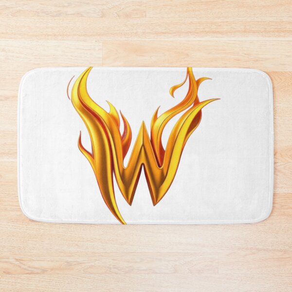 Item preview, Golden Flame Letter W – Luxury 3D Alphabet Design designed and sold by 1TruthMatrix.