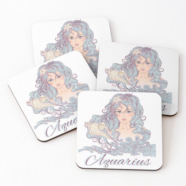 Item preview, Aquarius Zodiac Art – Elegant Astrology Illustration designed and sold by BlesstB.