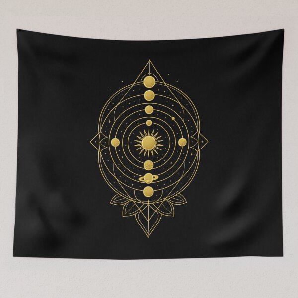 Item preview, Celestial Planetary Mandala – Golden Solar Geometry designed and sold by Jack’s Shirts Craft.