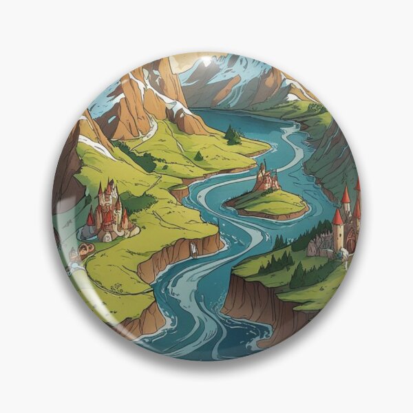 Item preview, An artistic fantasy map of an imaginary island with mountains designed and sold by Artshopprivate.