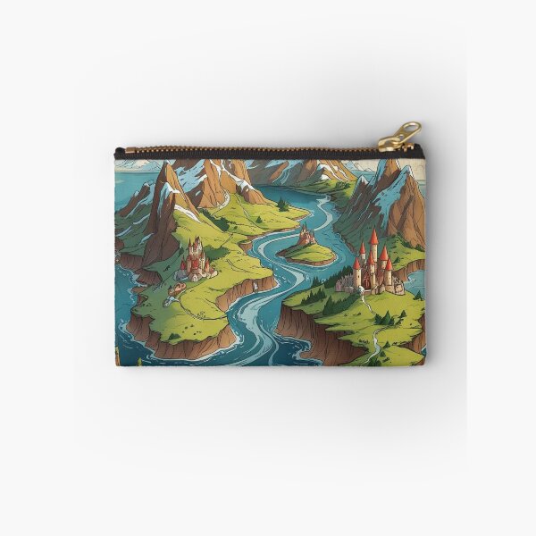 Item preview, An artistic fantasy map of an imaginary island with mountains designed and sold by Artshopprivate.
