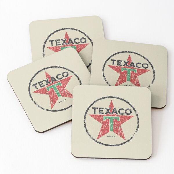 Item preview, Texaco red star gasoline & oil 1950s-70s - aged, shop worn print designed and sold by retropetrol.