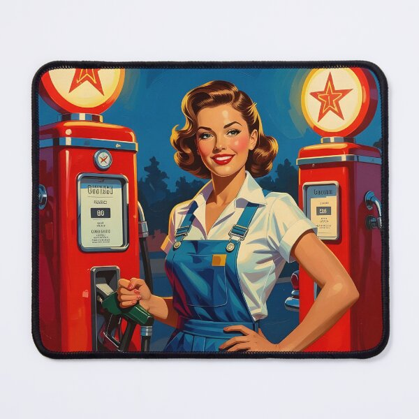 Item preview, Fuelled by Fierce – Retro Gas Station Queen designed and sold by MooLaLa.Store.