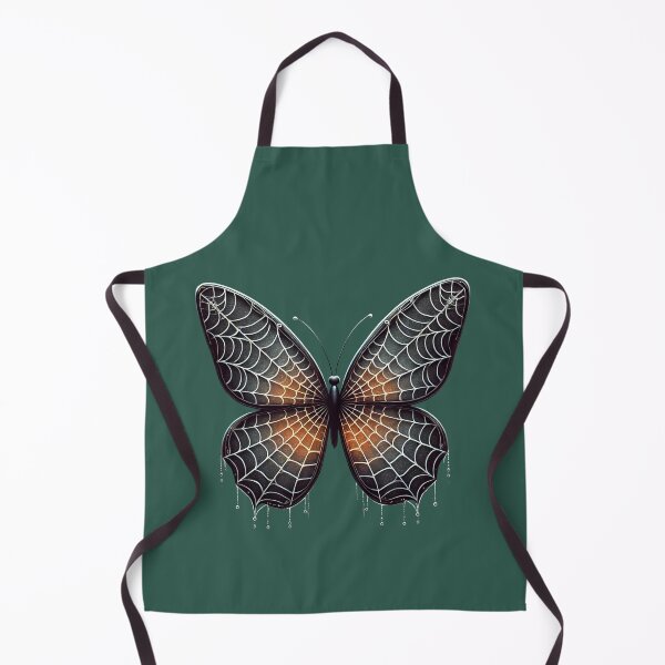 Item preview, Gothic Halloween Butterfly with Spiderweb Wings – Dark Spooky Aesthetic designed and sold by asudesign.