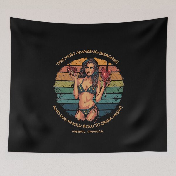 Item preview, The most amazing beaches and we know how to jerk meat! Negril, Jamaica designed and sold by NicMacTees.