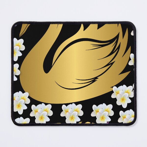Item preview, Golden swan with white plumeria flowers designed and sold by Cre8Gift.