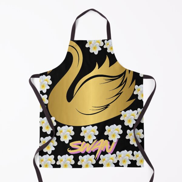 Item preview, Golden swan with white plumeria flowers designed and sold by Cre8Gift.