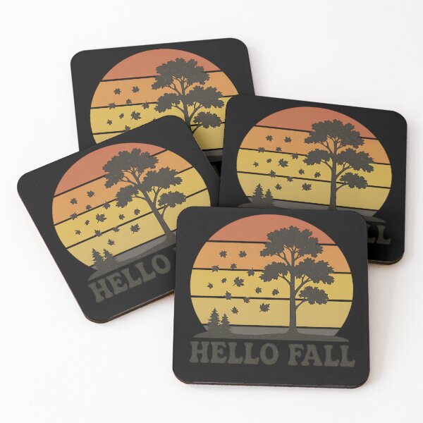 Item preview, Hello Fall – Retro Sunset Autumn Design designed and sold by ArcadiaSilence.