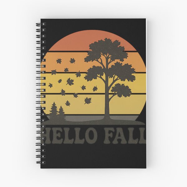 Item preview, Hello Fall – Retro Sunset Autumn Design designed and sold by ArcadiaSilence.
