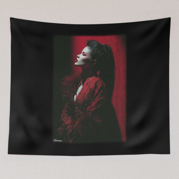 Item preview, Lady in red - glamorous fashion portrait designed and sold by KsaveraArt.