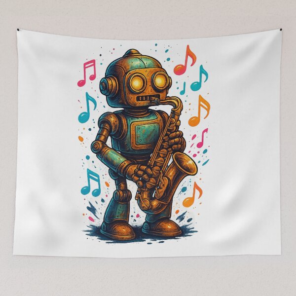 Item preview, Retro jazzman robot designed and sold by CR3@TIX-BOUTIK.