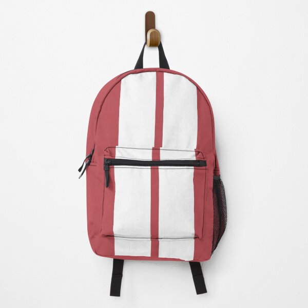 Item preview, Dual Racing Stripes - Large Gap (White - Cranberry Red Background) designed and sold by Racing Stripes Only.
