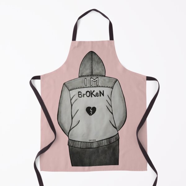 Item preview, I’m Broken – Emotional Sketch Hoodie Design | Sad Aesthetic Art designed and sold by EditopiaArt.