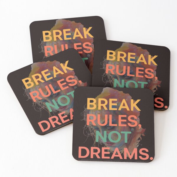 Item preview, Break Rules, Not Dreams – Bold Inspirational Typography Art designed and sold by dotitoko.